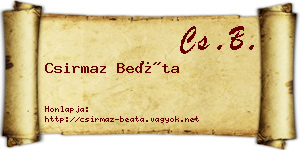 Csirmaz Beáta névjegykártya